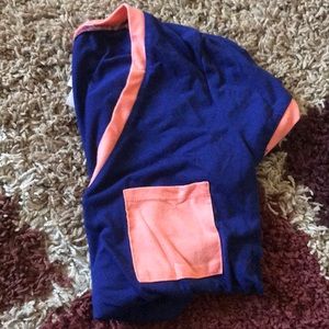 Orange & blue shirt